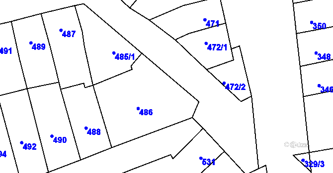 Parcela st. 233/9 v KÚ Morkovice, Katastrální mapa