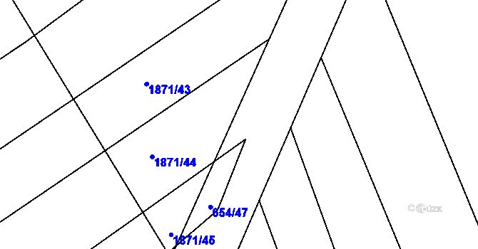 Parcela st. 654/46 v KÚ Morkovice, Katastrální mapa