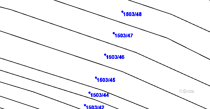 Parcela st. 1503/46 v KÚ Morkovice, Katastrální mapa