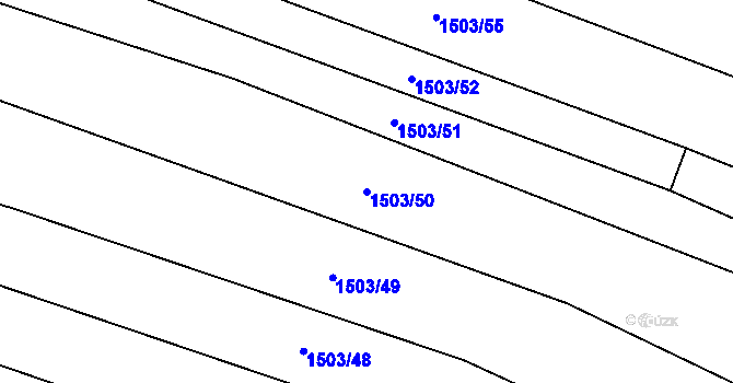 Parcela st. 1503/50 v KÚ Morkovice, Katastrální mapa