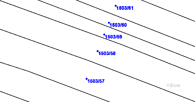 Parcela st. 1503/58 v KÚ Morkovice, Katastrální mapa