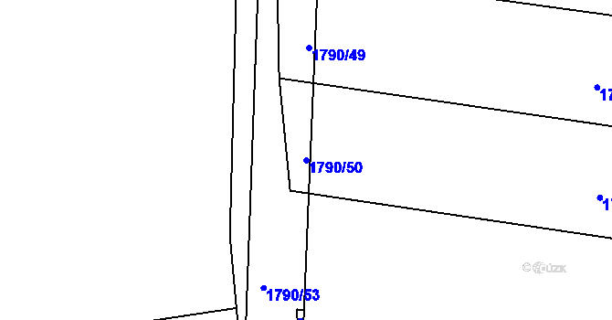 Parcela st. 1790/50 v KÚ Morkovice, Katastrální mapa