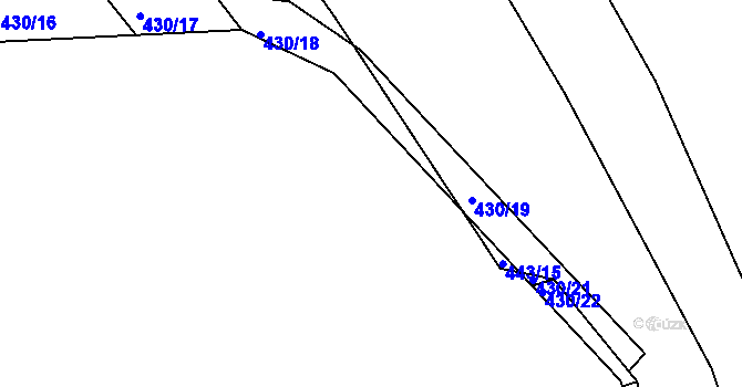 Parcela st. 443/14 v KÚ Slížany, Katastrální mapa