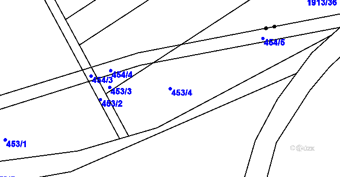 Parcela st. 453/4 v KÚ Slížany, Katastrální mapa
