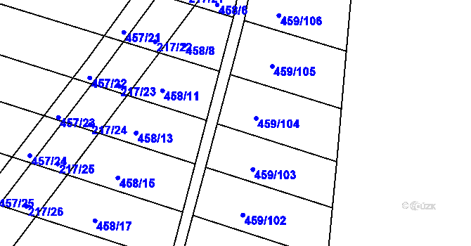 Parcela st. 458/12 v KÚ Slížany, Katastrální mapa