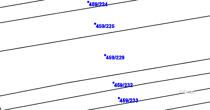 Parcela st. 459/229 v KÚ Slížany, Katastrální mapa
