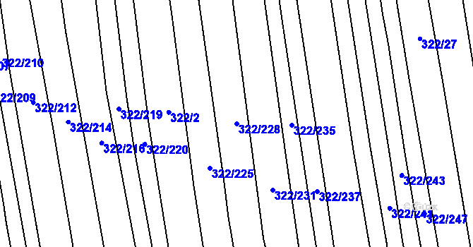Parcela st. 322/228 v KÚ Morkůvky, Katastrální mapa