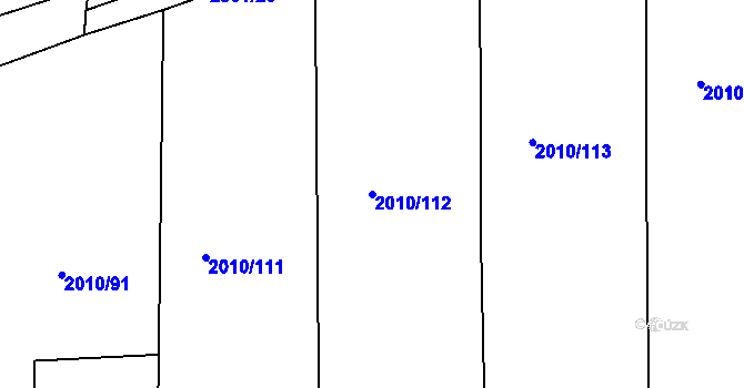 Parcela st. 2010/112 v KÚ Morkůvky, Katastrální mapa