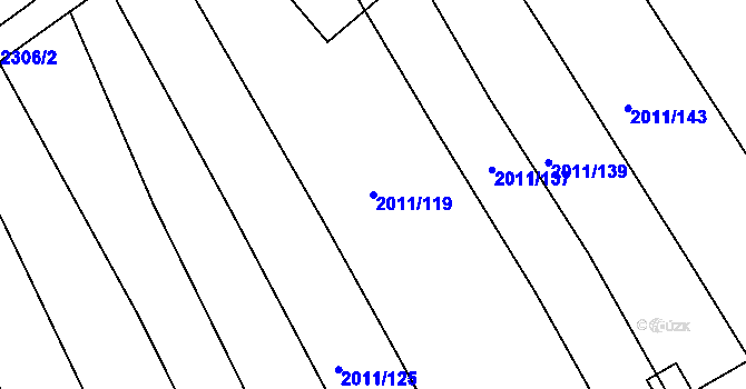 Parcela st. 2011/119 v KÚ Morkůvky, Katastrální mapa