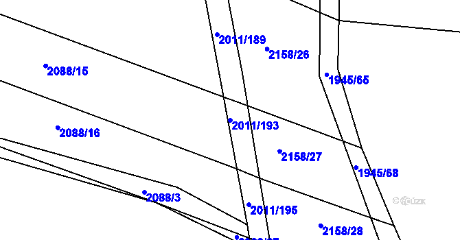 Parcela st. 2011/193 v KÚ Morkůvky, Katastrální mapa