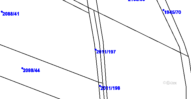 Parcela st. 2011/197 v KÚ Morkůvky, Katastrální mapa