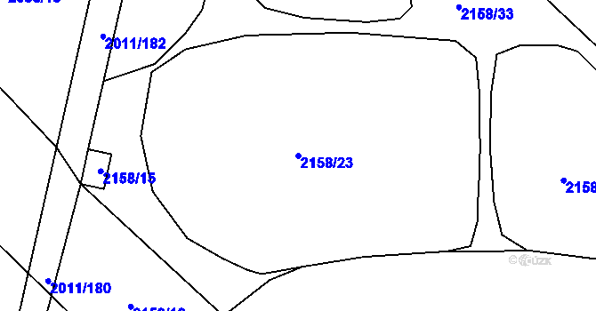 Parcela st. 2158/23 v KÚ Morkůvky, Katastrální mapa