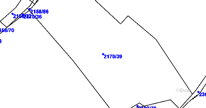 Parcela st. 2170/39 v KÚ Morkůvky, Katastrální mapa