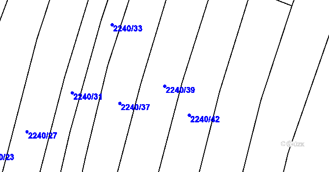 Parcela st. 2240/39 v KÚ Morkůvky, Katastrální mapa