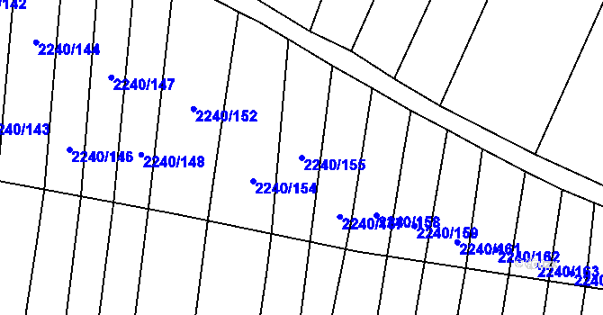 Parcela st. 2240/155 v KÚ Morkůvky, Katastrální mapa