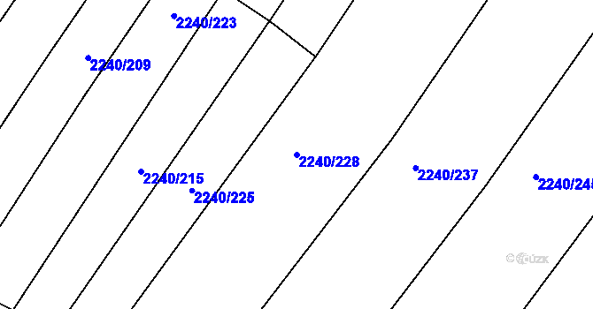 Parcela st. 2240/228 v KÚ Morkůvky, Katastrální mapa