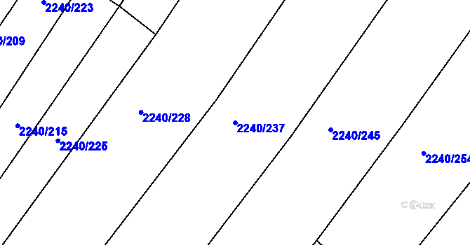 Parcela st. 2240/237 v KÚ Morkůvky, Katastrální mapa