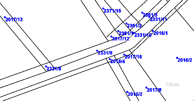 Parcela st. 2331/9 v KÚ Morkůvky, Katastrální mapa