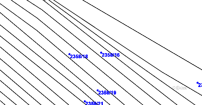 Parcela st. 2358/16 v KÚ Morkůvky, Katastrální mapa