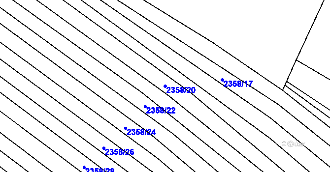 Parcela st. 2358/20 v KÚ Morkůvky, Katastrální mapa