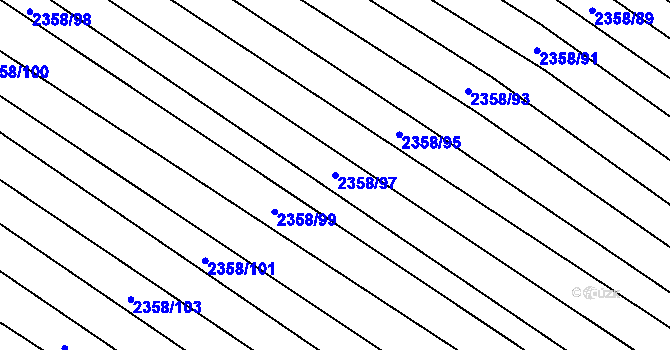 Parcela st. 2358/97 v KÚ Morkůvky, Katastrální mapa