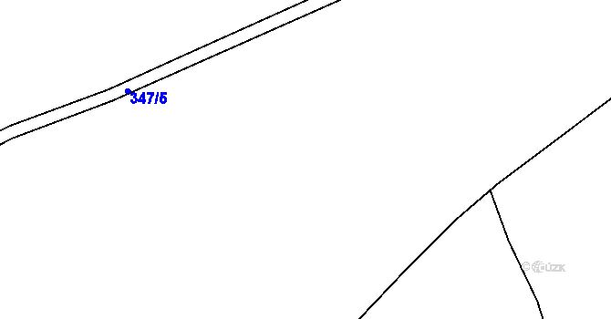 Parcela st. 334/25 v KÚ Mořina, Katastrální mapa
