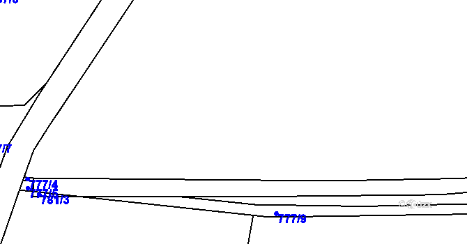 Parcela st. 781/17 v KÚ Mořina, Katastrální mapa