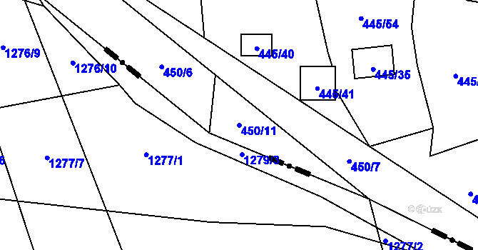 Parcela st. 450/11 v KÚ Mořinka, Katastrální mapa