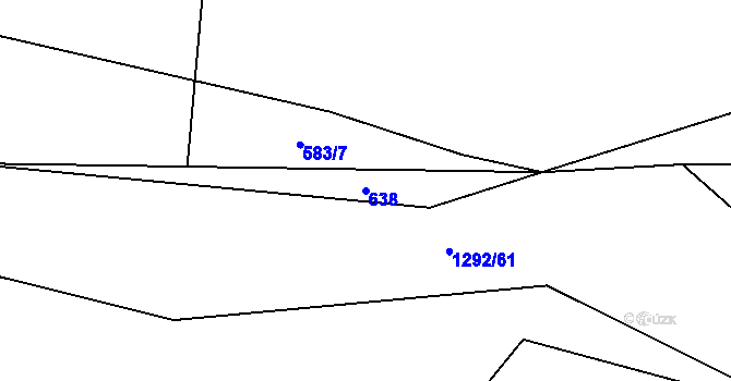 Parcela st. 638 v KÚ Mořkov, Katastrální mapa