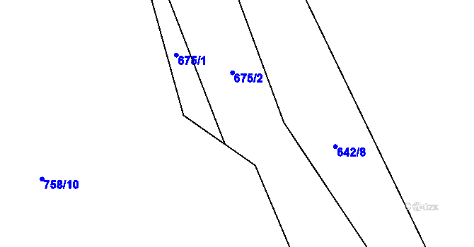 Parcela st. 675 v KÚ Mořkov, Katastrální mapa