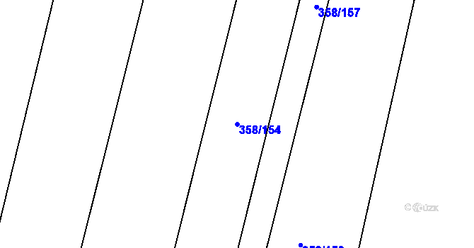 Parcela st. 358/154 v KÚ Mořkov, Katastrální mapa