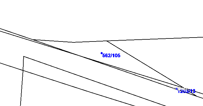 Parcela st. 562/105 v KÚ Mořkov, Katastrální mapa