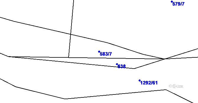 Parcela st. 583/7 v KÚ Mořkov, Katastrální mapa
