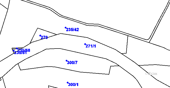 Parcela st. 271/1 v KÚ Most I, Katastrální mapa