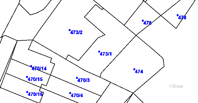 Parcela st. 473/1 v KÚ Most II, Katastrální mapa