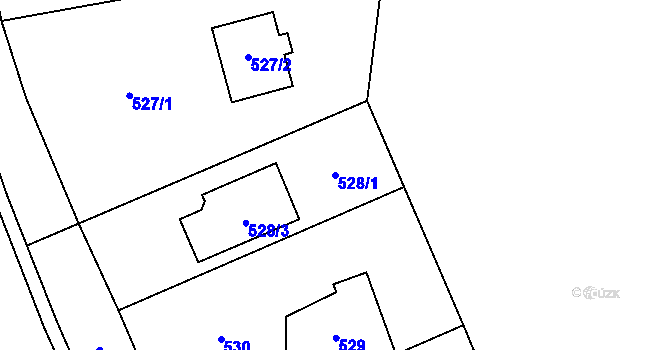 Parcela st. 528/1 v KÚ Most II, Katastrální mapa
