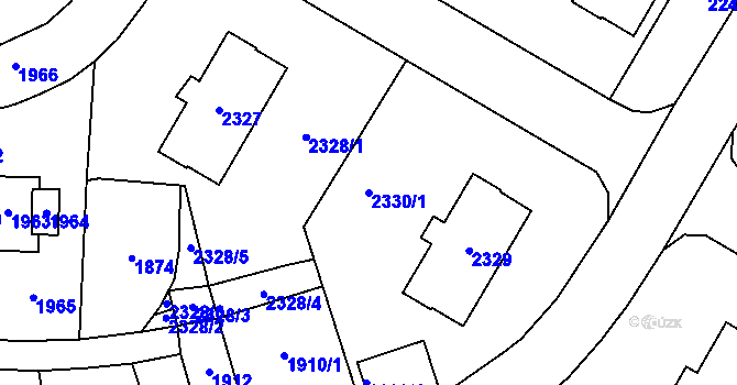 Parcela st. 2330/1 v KÚ Most II, Katastrální mapa