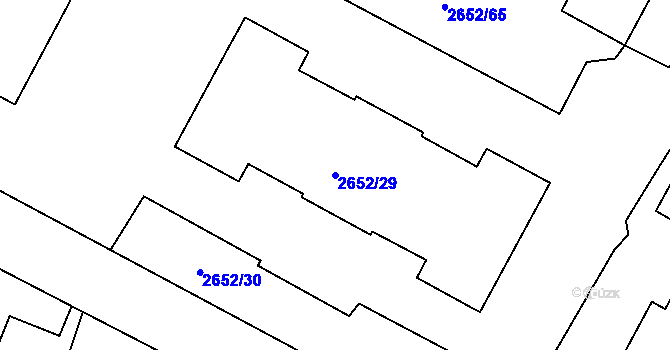 Parcela st. 2652/29 v KÚ Most II, Katastrální mapa