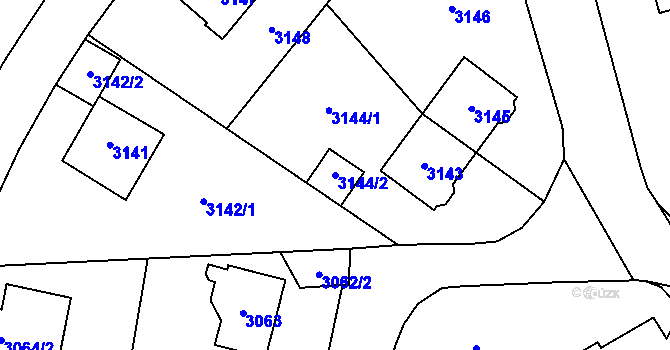 Parcela st. 3144/2 v KÚ Most II, Katastrální mapa