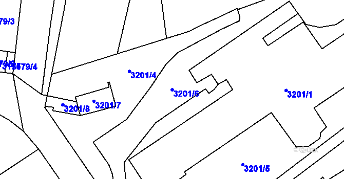 Parcela st. 3201/6 v KÚ Most II, Katastrální mapa