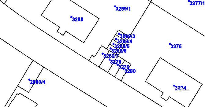Parcela st. 3269/7 v KÚ Most II, Katastrální mapa