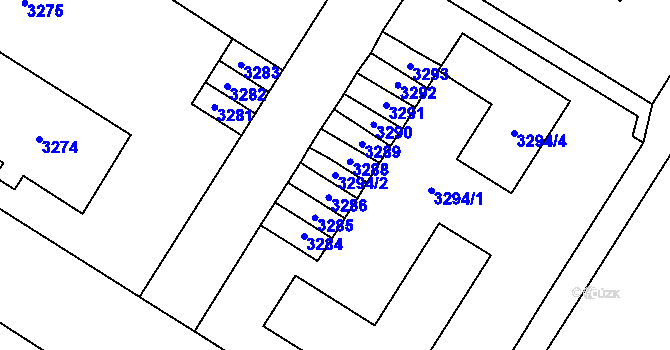 Parcela st. 3294/2 v KÚ Most II, Katastrální mapa
