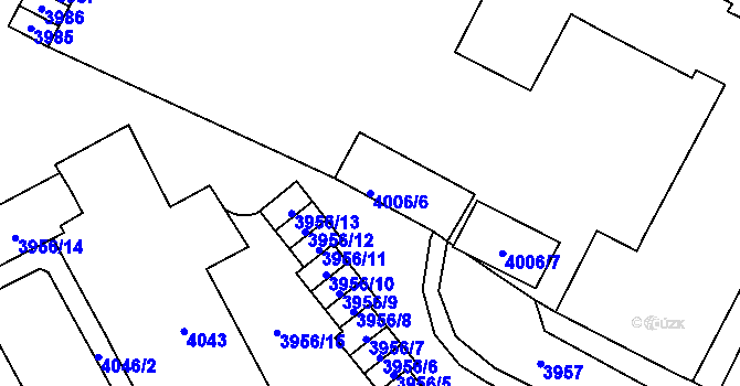 Parcela st. 4006/6 v KÚ Most II, Katastrální mapa