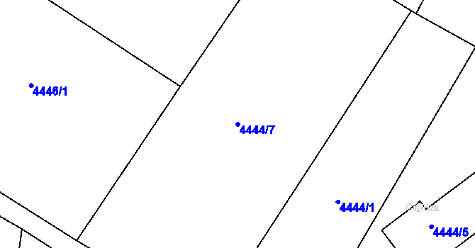 Parcela st. 4444/7 v KÚ Most II, Katastrální mapa