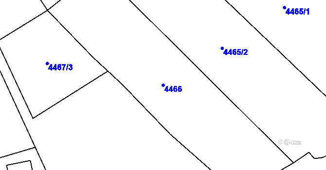 Parcela st. 4466 v KÚ Most II, Katastrální mapa