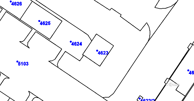 Parcela st. 4623 v KÚ Most II, Katastrální mapa
