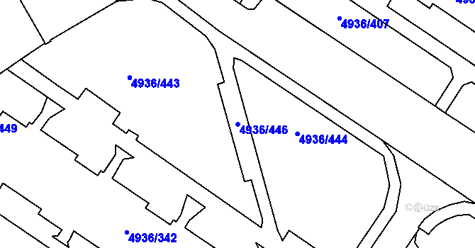 Parcela st. 4936/446 v KÚ Most II, Katastrální mapa