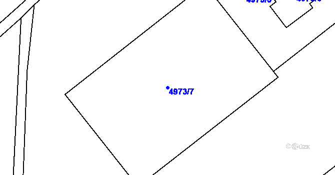 Parcela st. 4973/7 v KÚ Most II, Katastrální mapa
