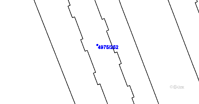 Parcela st. 4975/256 v KÚ Most II, Katastrální mapa