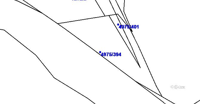 Parcela st. 4975/394 v KÚ Most II, Katastrální mapa